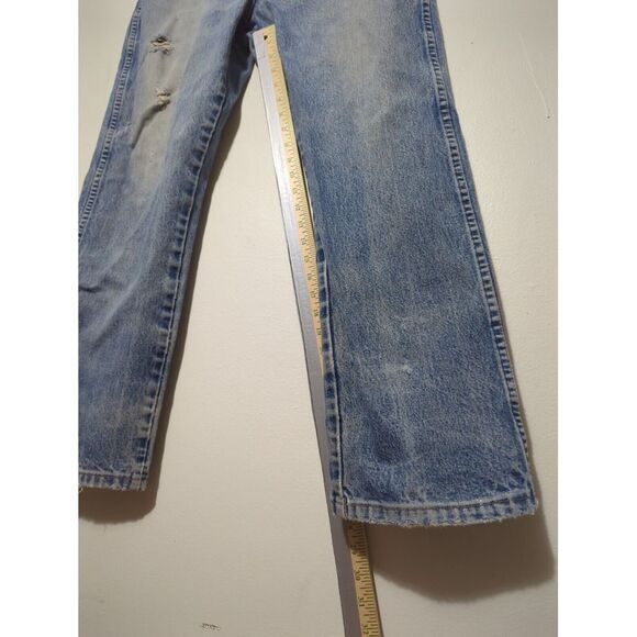 Wrangler Fr Jeans Mens 34X29* Blue Medium Wash Denim American Workwear FR13MWZ - Picture 12 of 14